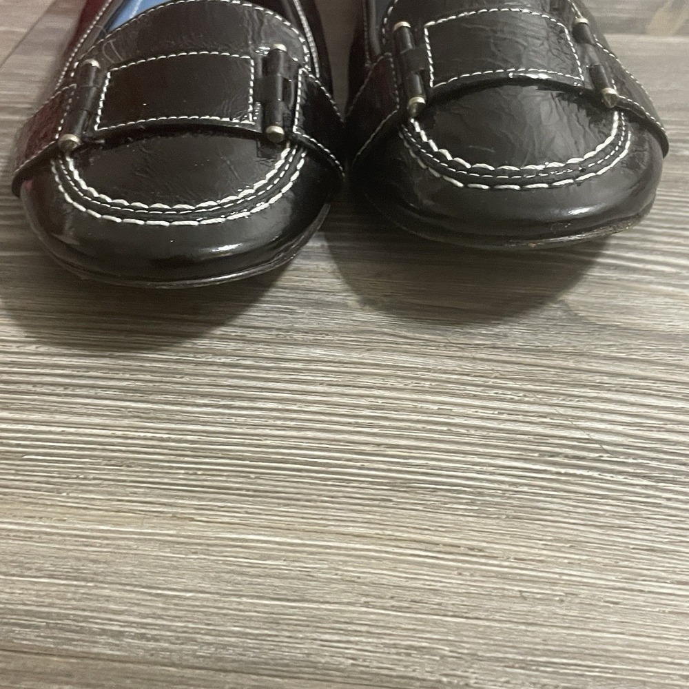 BIALA Black Patent Leather Flats Womens Sz 10M Made In ITALY Office Career - Picture 4 of 14